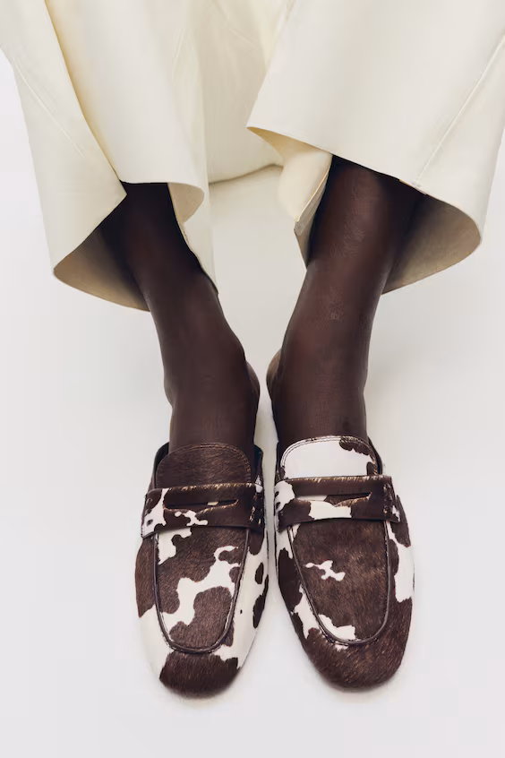 Лоферы из кожи без задника