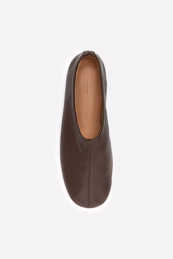 Туфли-балетки из кожи