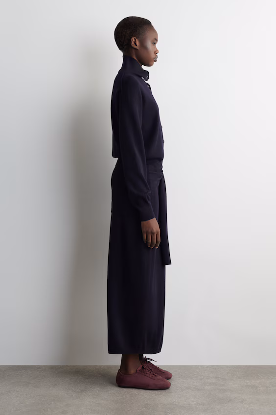 Балетки из замши и нейлона