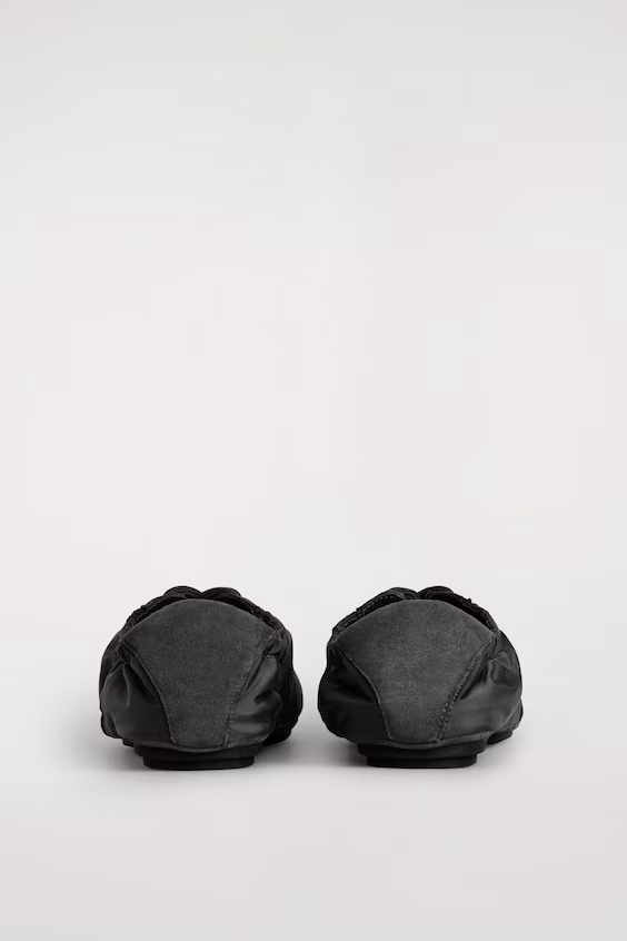 Балетки из замши и нейлона