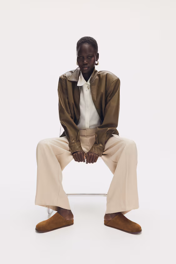 Мюли из замши с подошвами