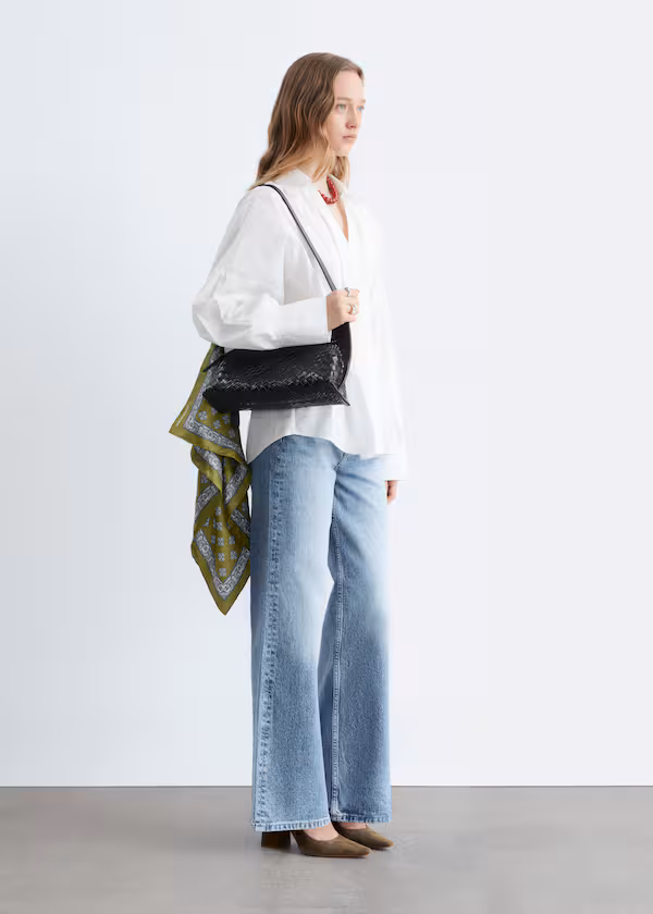 Рубашка из хлопка с приталенной талией