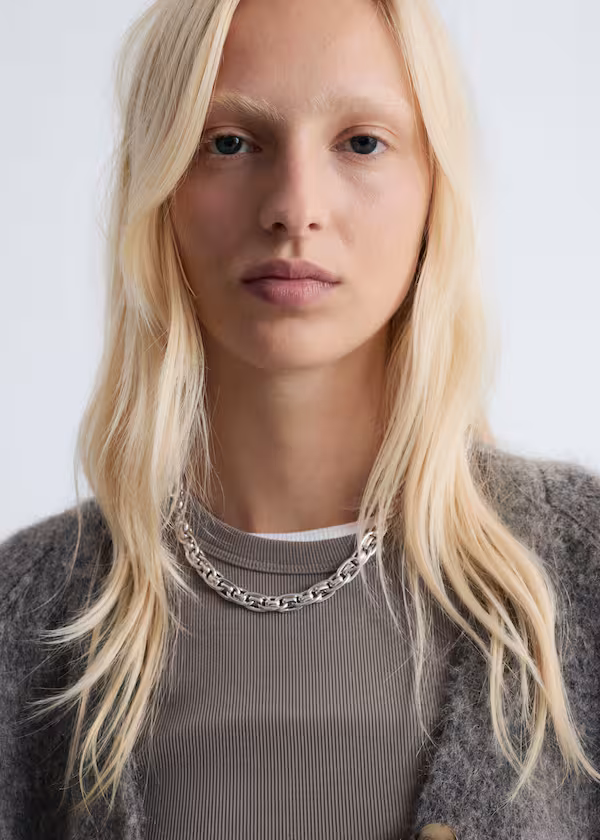 Длинный кардиган из смеси мохера