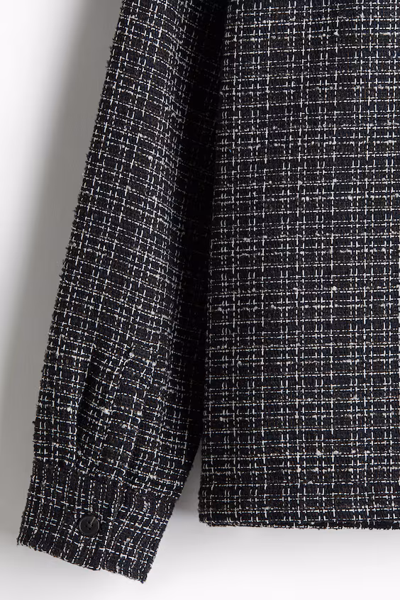 Куртка-рубашка в клетку стандартного кроя