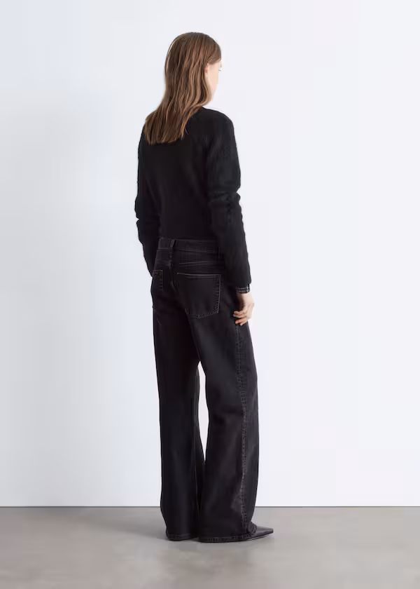 Кардиган из щетинистой пряжи на мохе