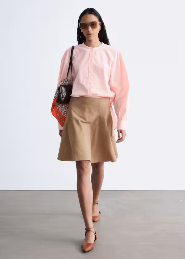 Свитер из хлопковой ткани свободного кроя