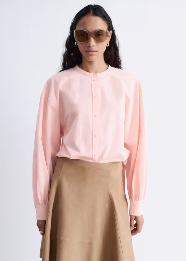 Свитер из хлопковой ткани свободного кроя