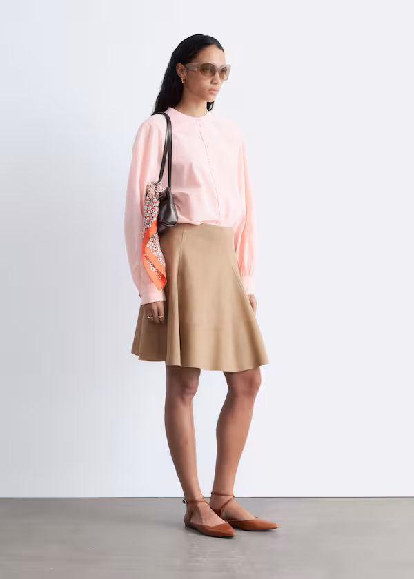 Свитер из хлопковой ткани свободного кроя