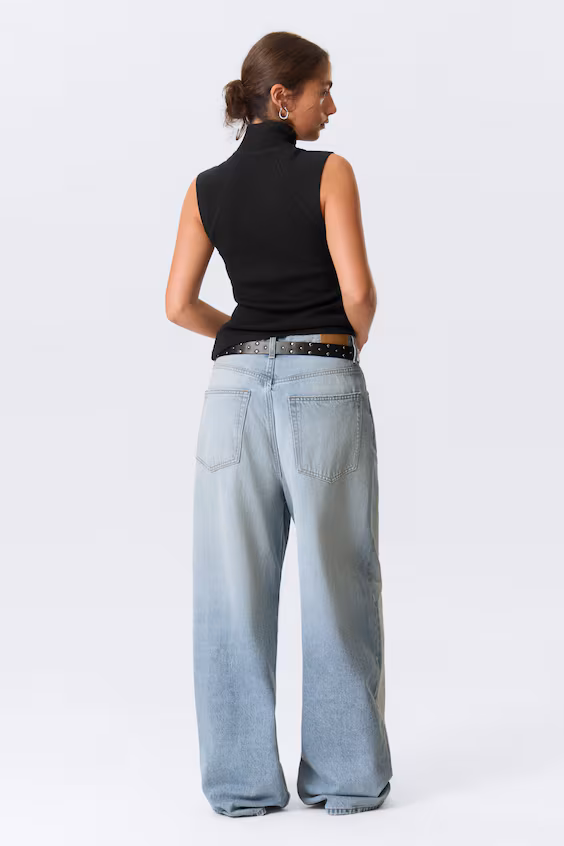 Джинсы унисекс свободного кроя средней посадки