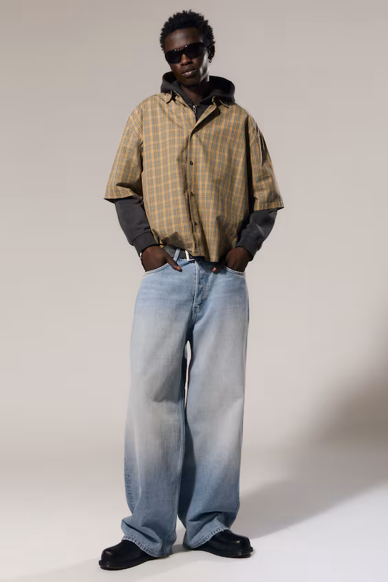 Джинсы унисекс свободного кроя средней посадки