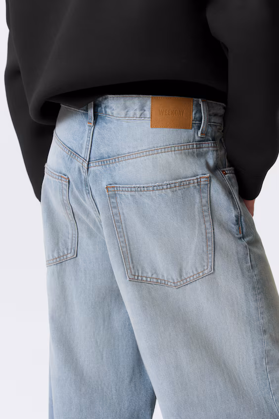 Джинсы унисекс свободного кроя средней посадки