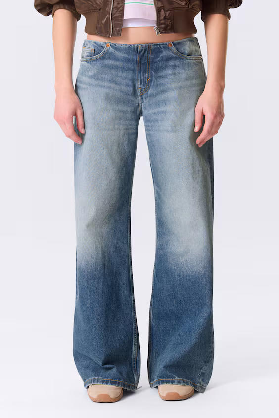 Джинсы paz с низкой посадкой и широкими штанинами без пояса