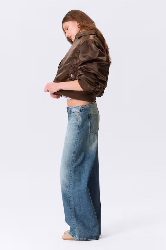 Джинсы paz с низкой посадкой и широкими штанинами без пояса