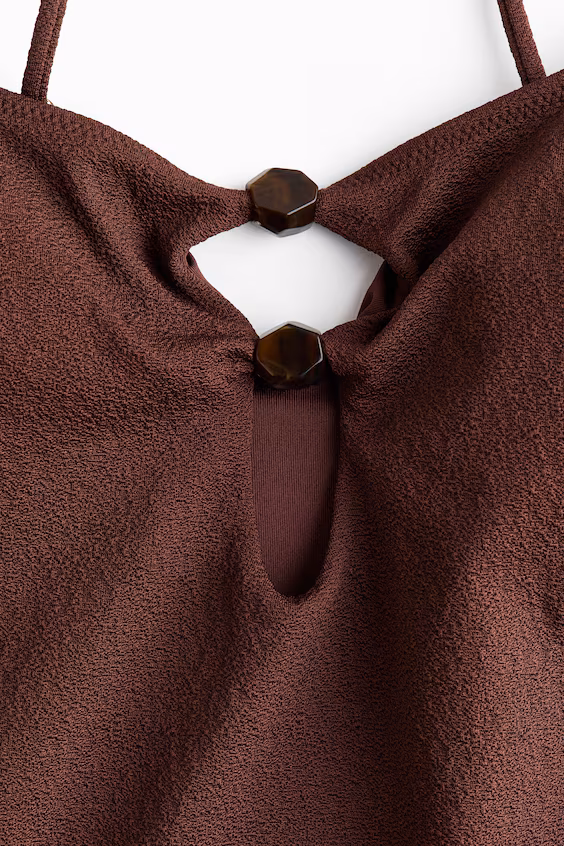 Купальник с поролоновыми вставками high leg