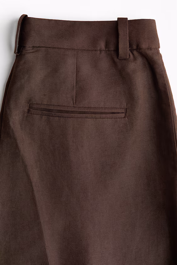 Брюки в классическом стиле из смеси льна
