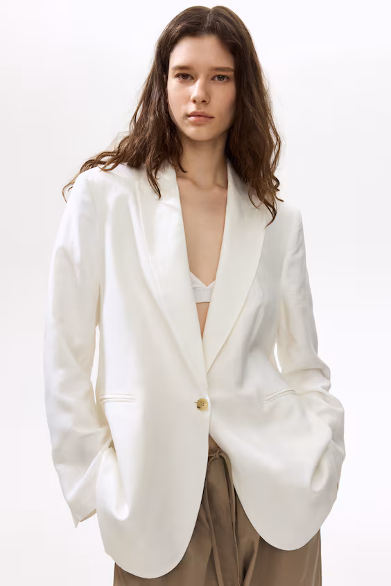 Пиджак из смесового льна