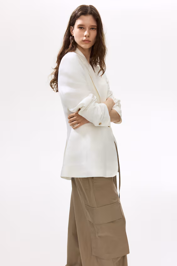 Пиджак из смесового льна