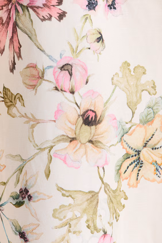 Платье из смеси льна с завязками на плечах