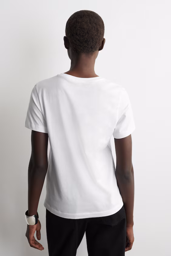 Футболка из хлопка с круглым вырезом