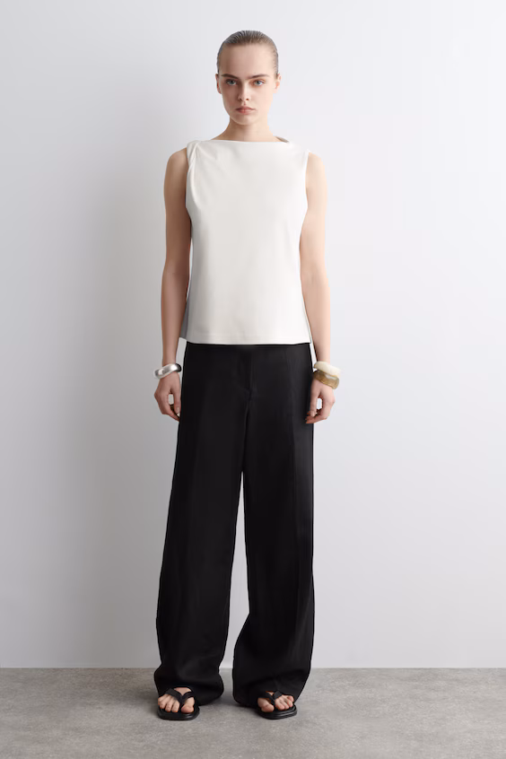 Топ из хлопка с завязкой