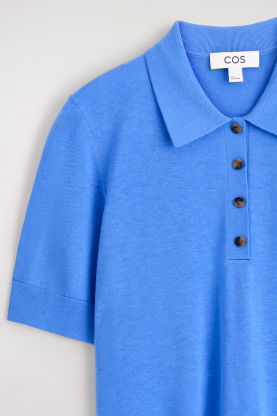 Поло короткого покроя из шерстяной смеси