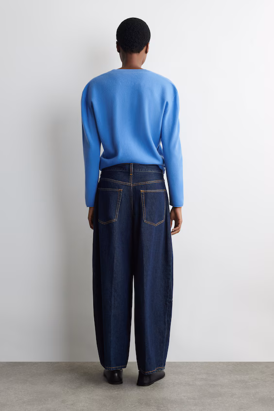 Джинсы свободного кроя в цвете песочного корда