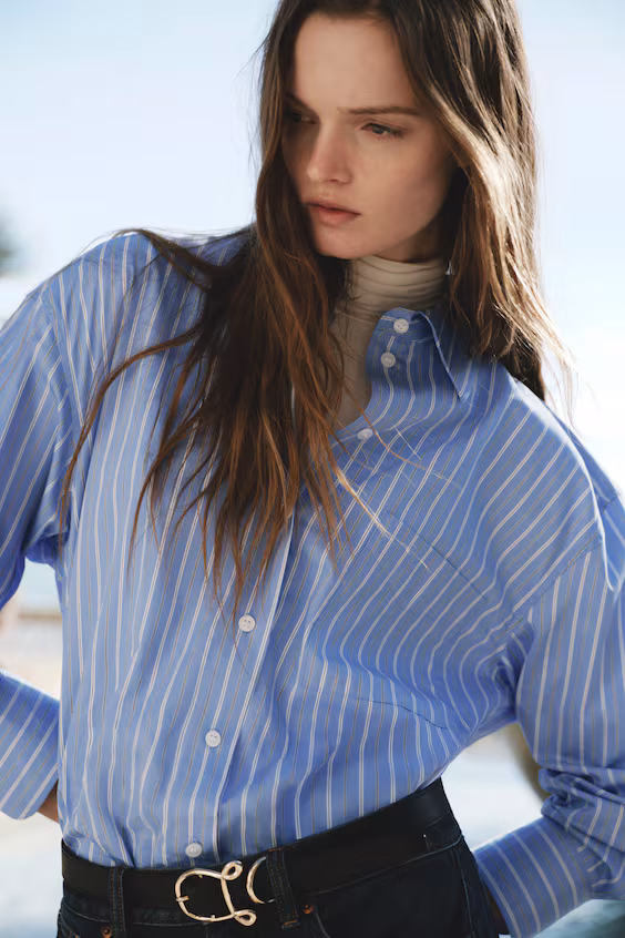 Оверсайз рубашка из поплина