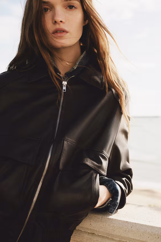 Пальто из ткани с покрытием