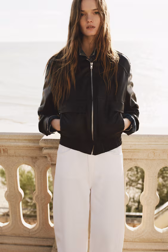 Пальто из ткани с покрытием