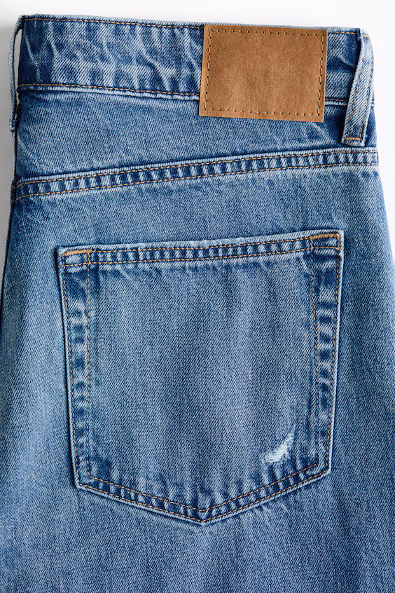 Джинсы с регулярной посадкой на талии и укороченные до щиколотки