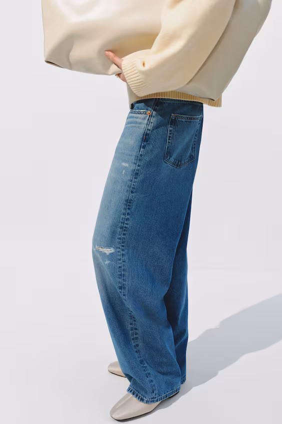 Джинсы с регулярной посадкой на талии и укороченные до щиколотки