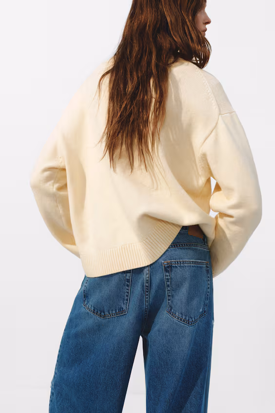 Джинсы с регулярной посадкой на талии и укороченные до щиколотки