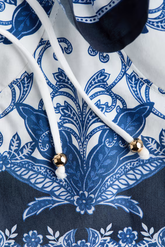 Топ-бандо из хлопковой поплиновой ткани