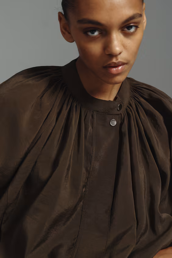 Пиджак из модала с объемными рукавами