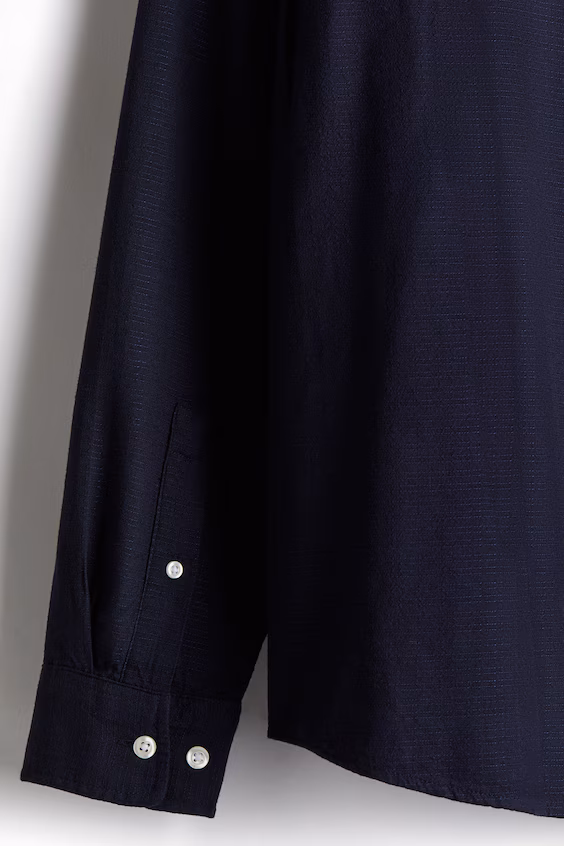 Рубашка с рельефной текстурой regular fit