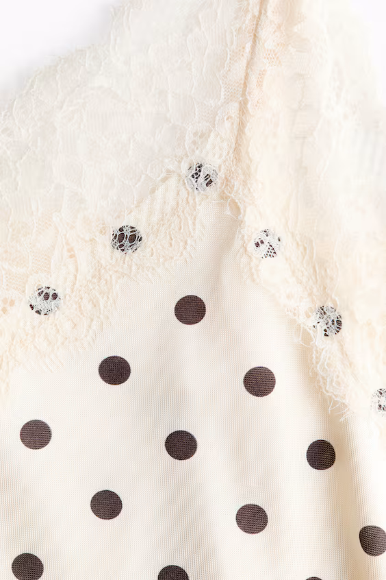 Платье-слип с кружевом