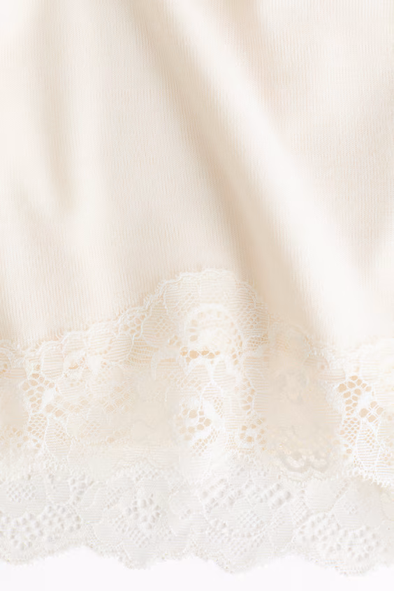 Свитер из джерси с кружевом