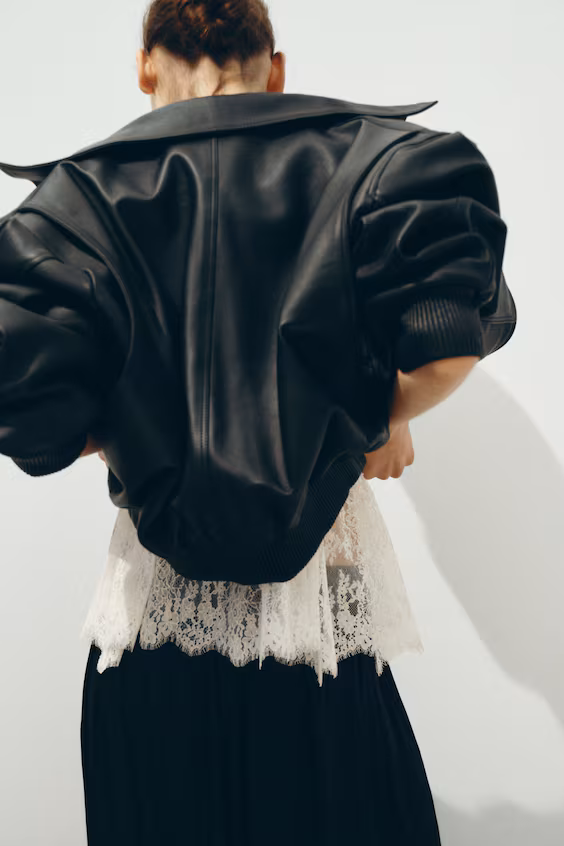 Топ на тонких бретелях с кружевом h&m