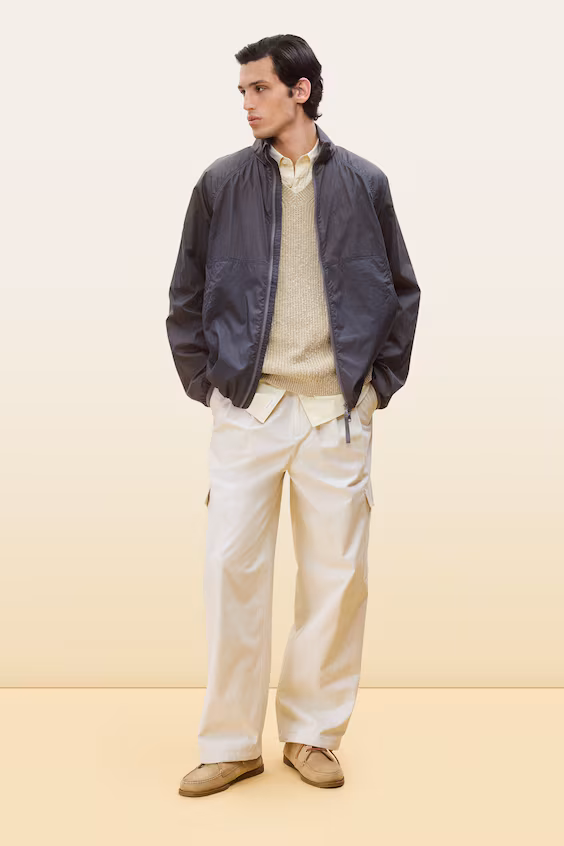 Жилет из хлопка и льна