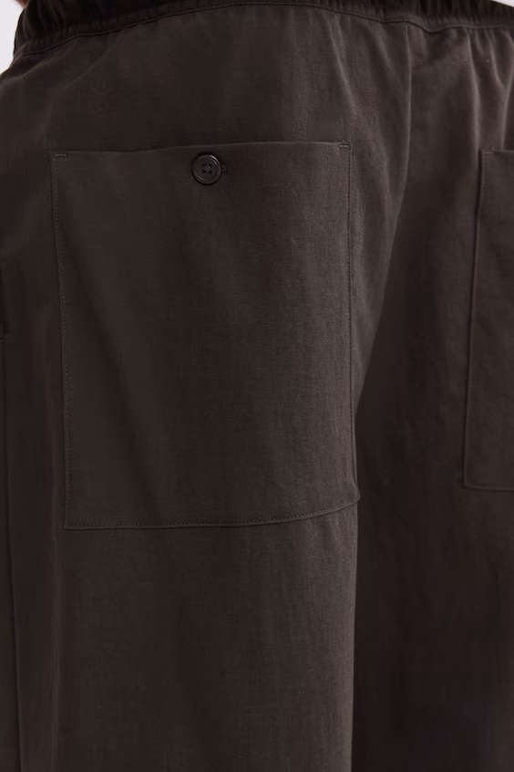 Брюки из смесовой хлопковой ткани regular fit