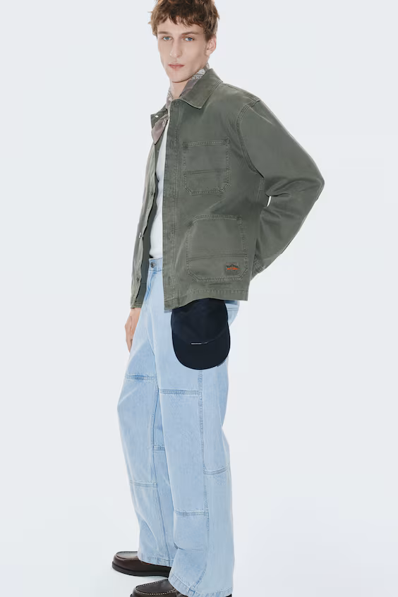 Джинсы рабочего покроя свободного кроя