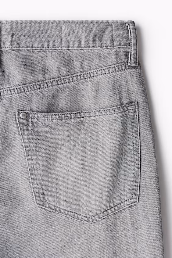 Джинсы straight loose из легкой ткани