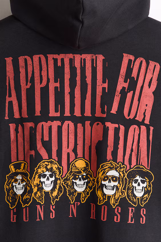 Пальто с капюшоном и принтом loose fit