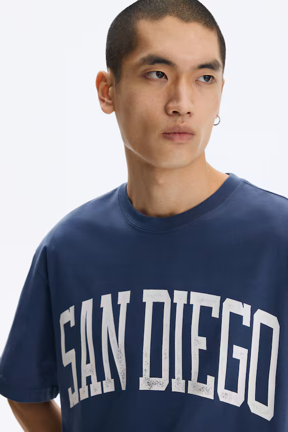 Футболка с принтом свободного кроя loose fit