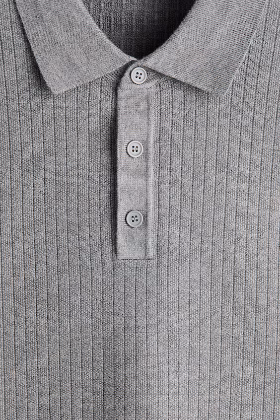 Рубашка поло с текстурой regular fit из трикотажа