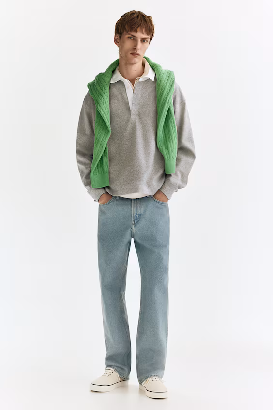 Рубашка поло loose fit из хлопка