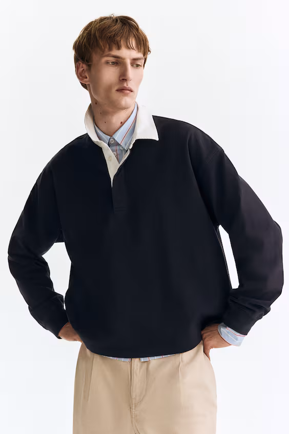 Рубашка поло loose fit из хлопка