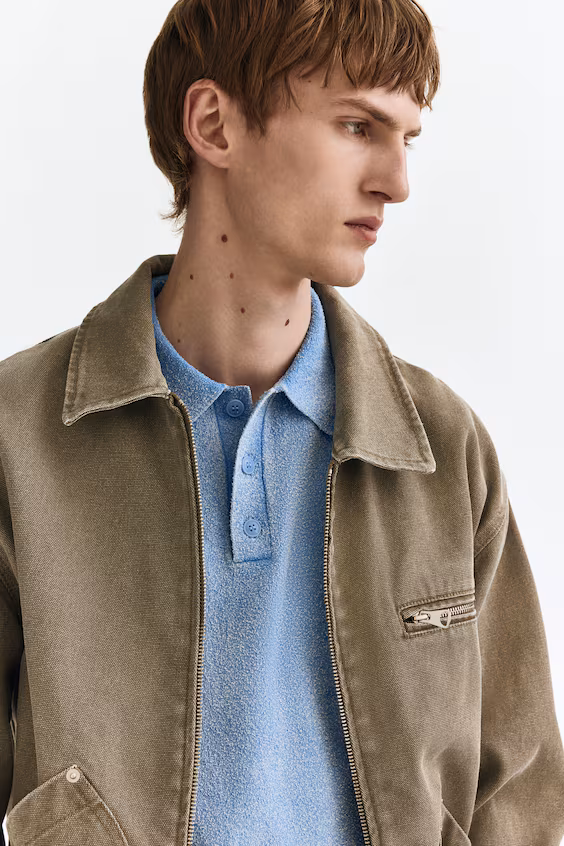 Поло из рубчикового трикотажа regular fit