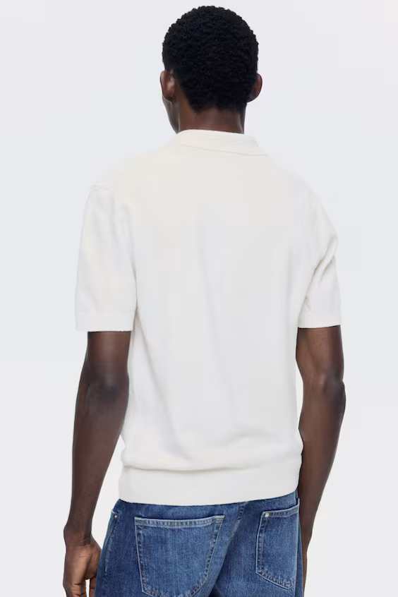 Поло из рубчикового трикотажа regular fit