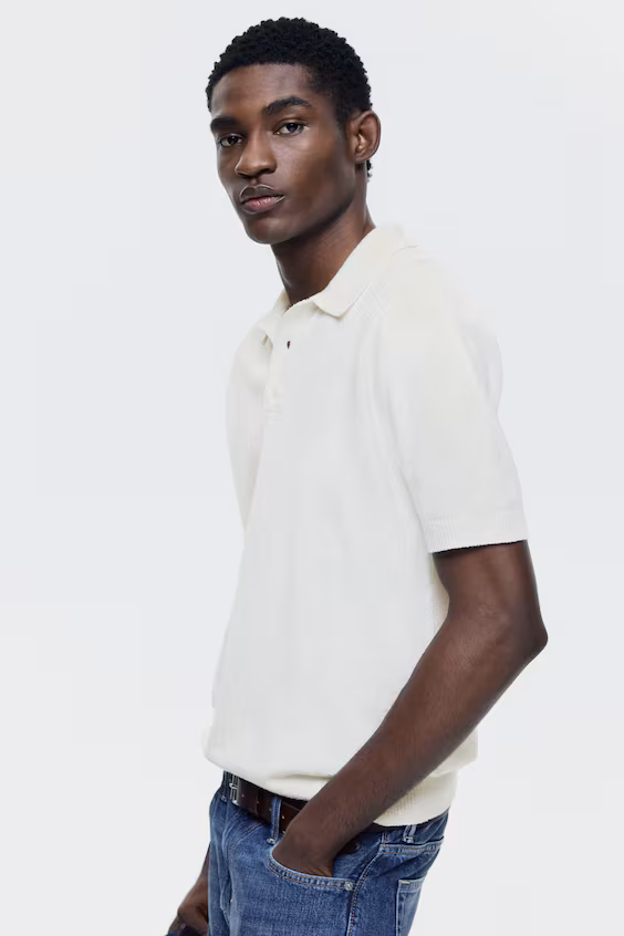 Поло из рубчикового трикотажа regular fit